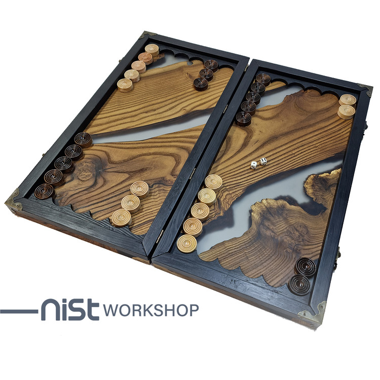 تخته نرد کلاسیک مدل سنجد دودی-1