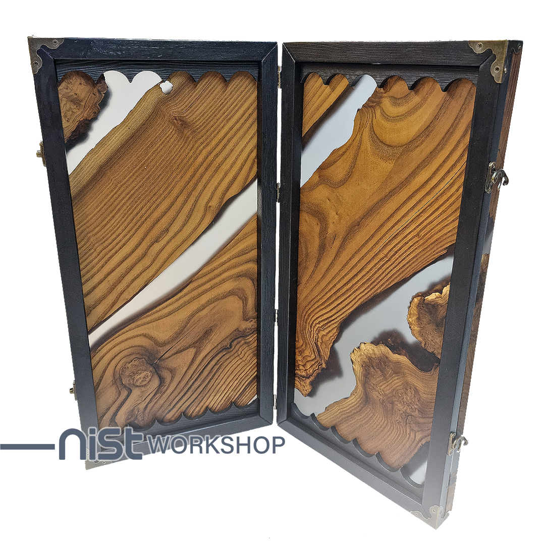 تخته نرد کلاسیک مدل سنجد دودی-5