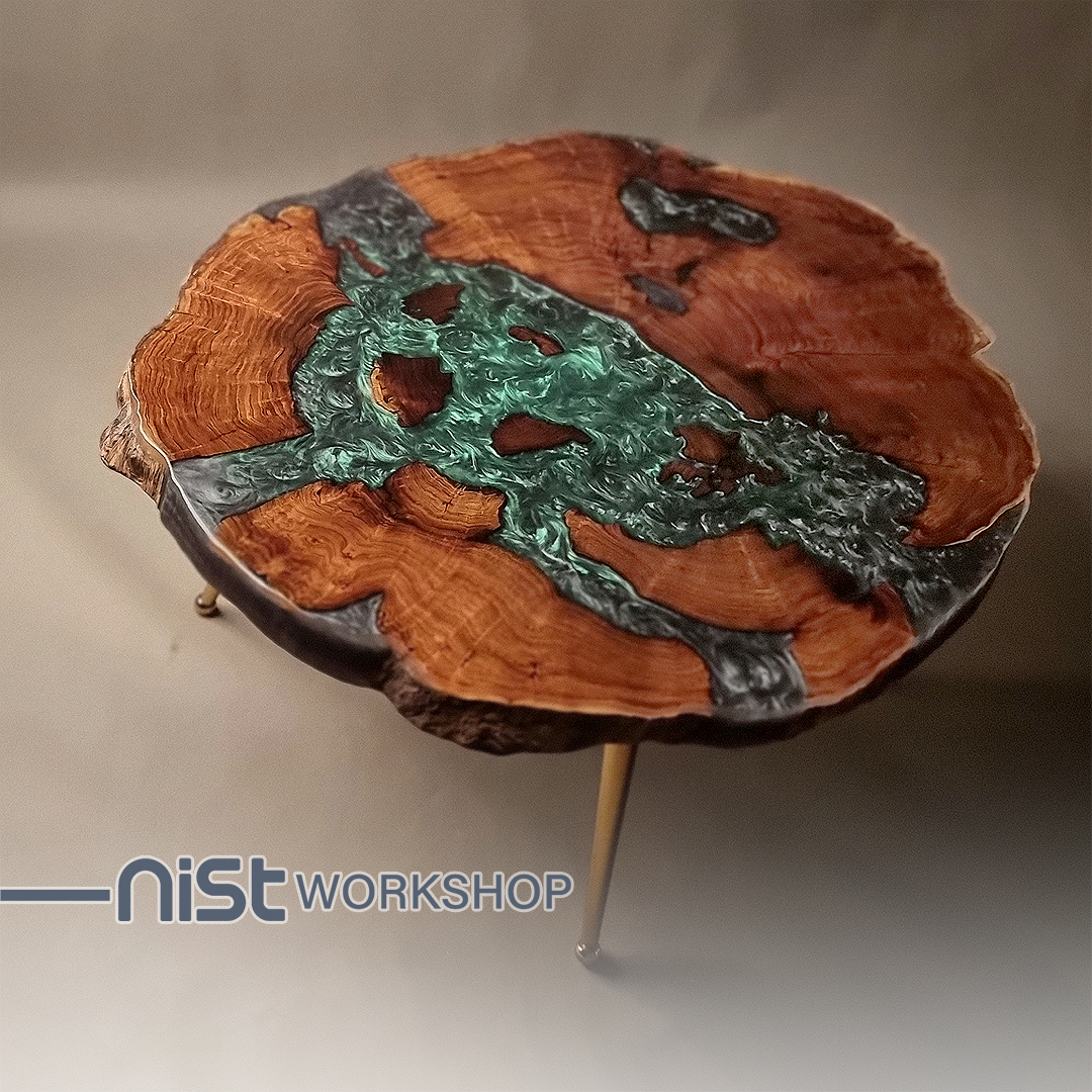 میز جلو مبل طرح سنجد سبز