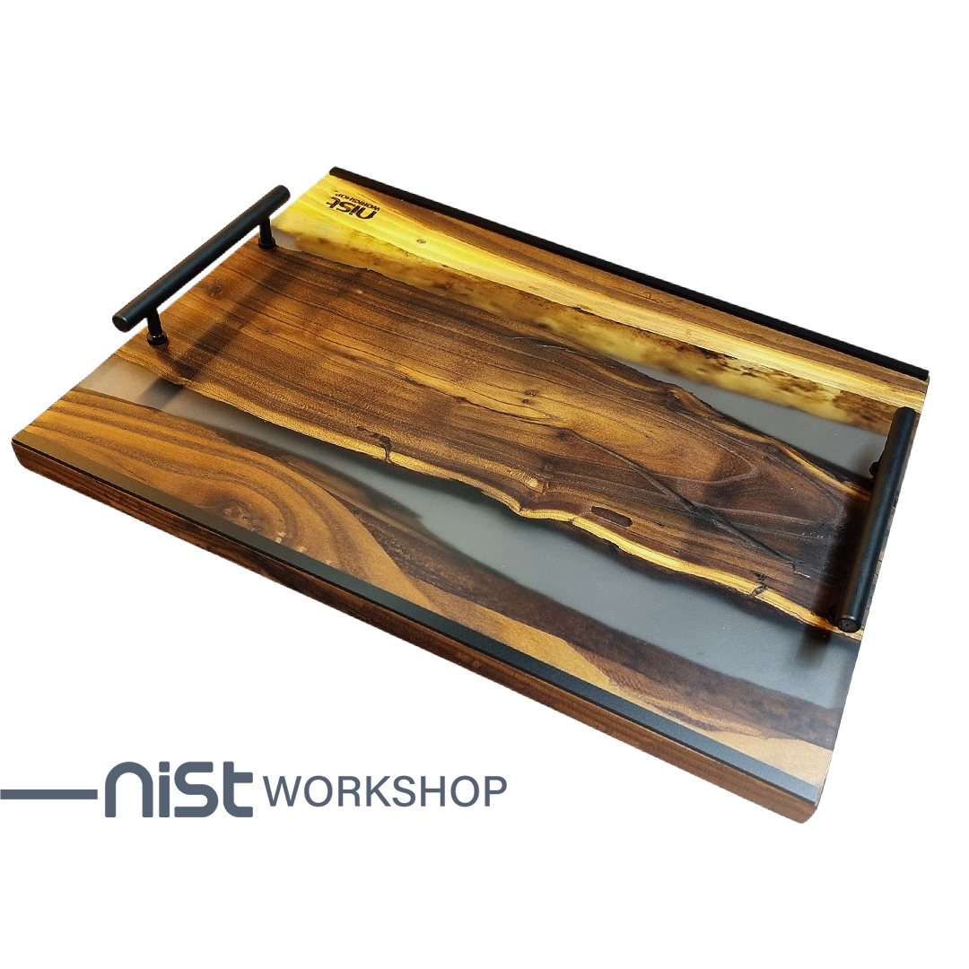 سینی چوب و رزین مدل سنجد دودی کد 002-02