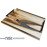 سینی چوب و رزین مدل توسکا دودی _کد 001-02