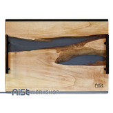 سینی چوب و رزین مدل توسکا دودی _کد 003-03