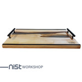 سینی چوب و رزین مدل توسکا دودی _کد 003-04