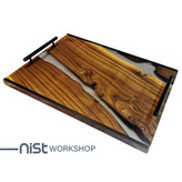 سینی چوب و رزین مدل سنجد دودی کد 003-03