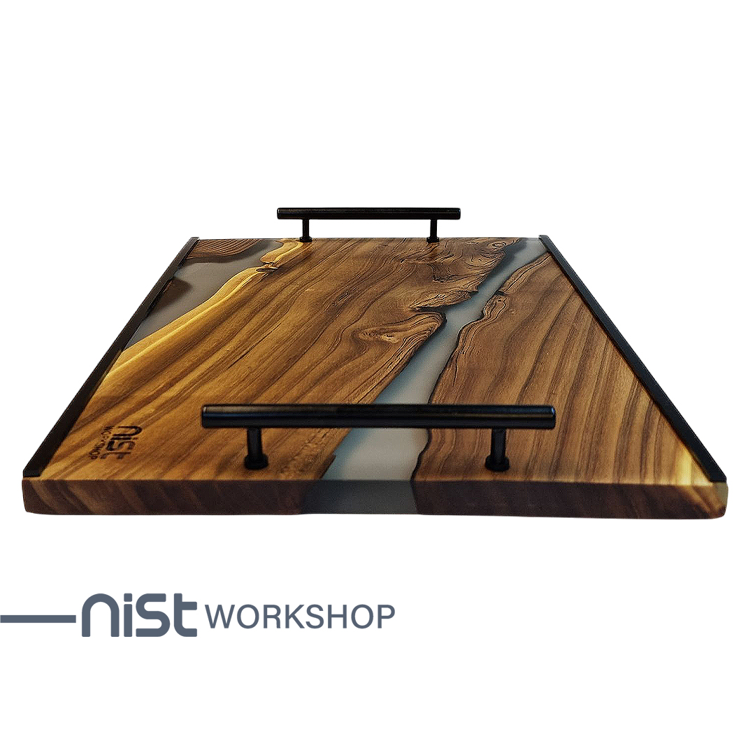 سینی چوب و رزین مدل سنجد دودی کد 003-05