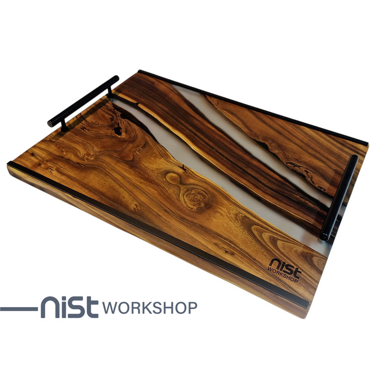 سینی چوب و رزین مدل سنجد دودی کد 004-010