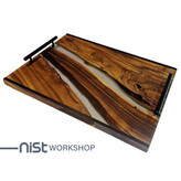 سینی چوب و رزین مدل سنجد دودی کد 004-02