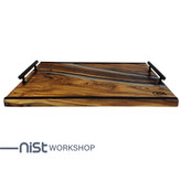 سینی چوب و رزین مدل سنجد دودی کد 004-03