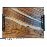 سینی چوب و رزین مدل سنجد دودی کد 004-05