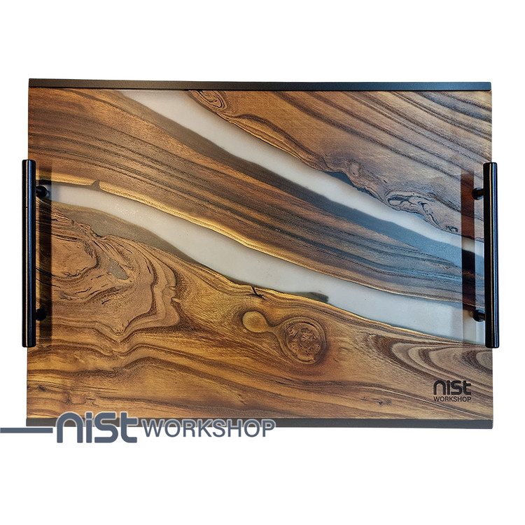 سینی چوب و رزین مدل سنجد دودی کد 004-05