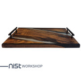 سینی چوب و رزین مدل سنجد دودی کد 005-03