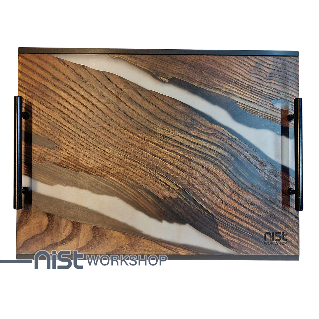 سینی چوب و رزین مدل سنجد دودی کد 005-05