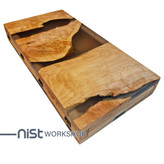 تخته نرد کلاسیک چوبی و رزینی مدل توسکا دودی جنگلی کد TN_tooska0002 -03