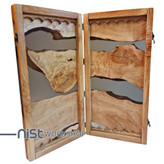 تخته نرد کلاسیک چوبی و رزینی مدل توسکا دودی جنگلی کد TN_tooska0002 -05