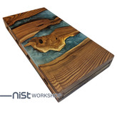 تخته نرد کلاسیک چوبی و رزینی مدل سنجد-03